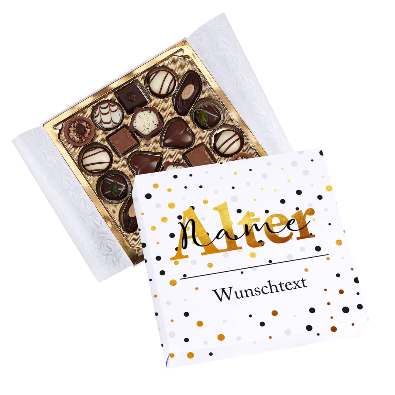 Mit Name, Alter und Ihrem Wunschtext bedruckt