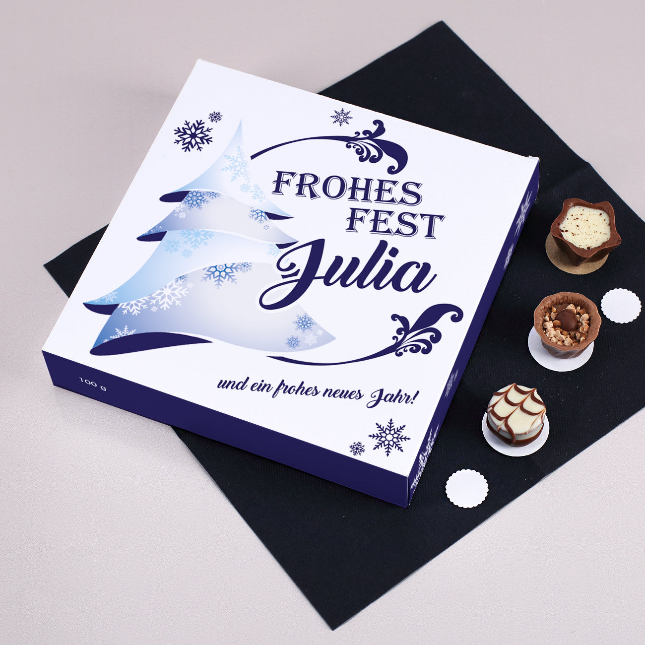 Winterlicher Lindtpralinien als tolles Geschenk zu Weihnachten