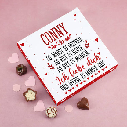 personalisierte Pralinen von Lindt zum Valentinstag