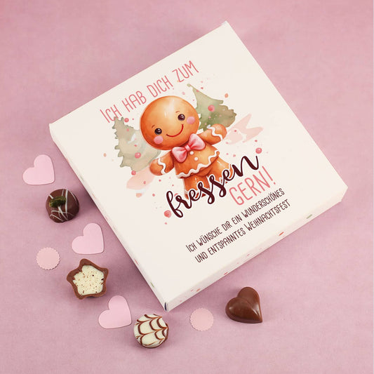 Ich hab Dich zum fressen gern! - Lindt Pralinenschachtel mit 20 Pralinen in 9 verschiedenen Sorten