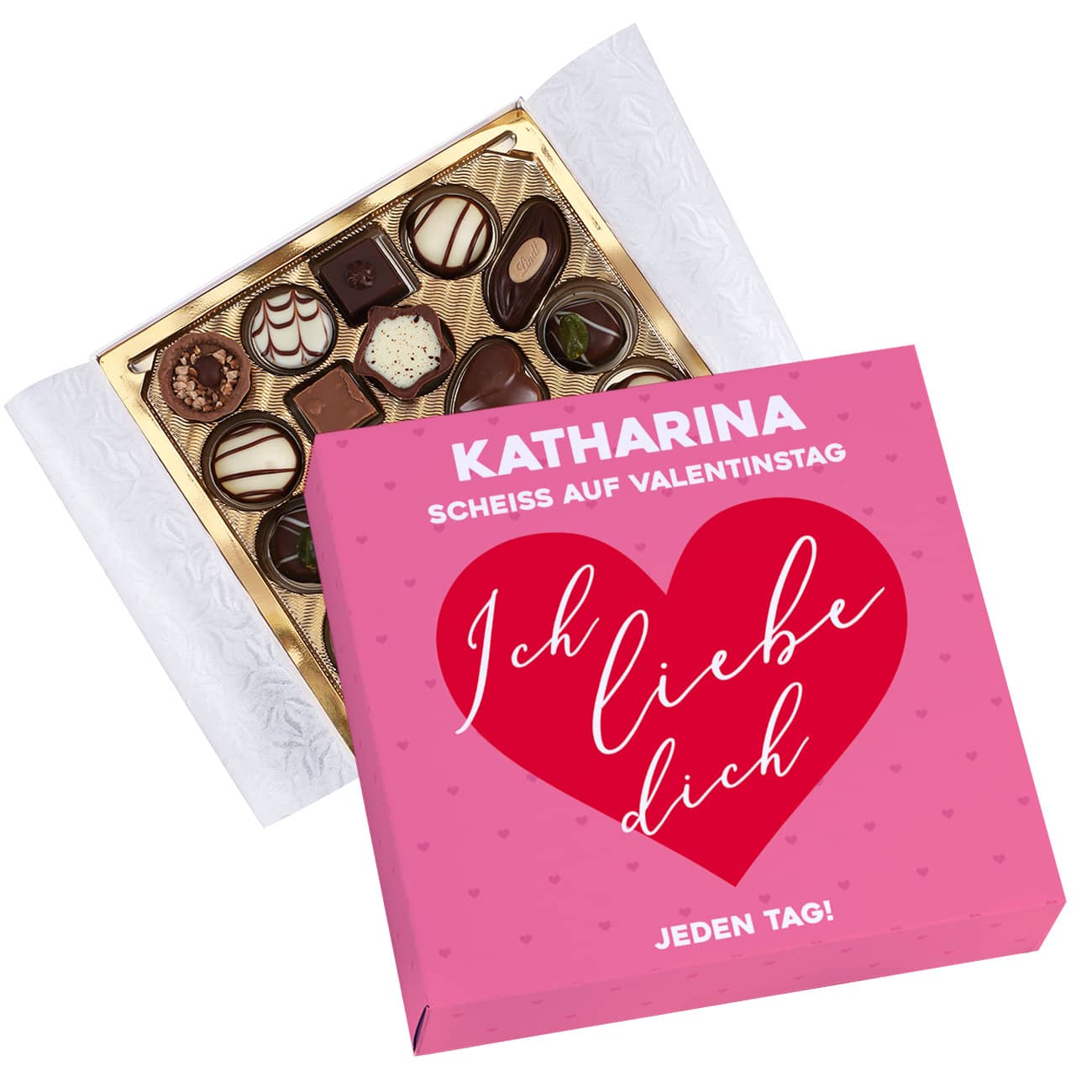 Lindt-Pralinen - Geschenk zum Valentinstag mit Name