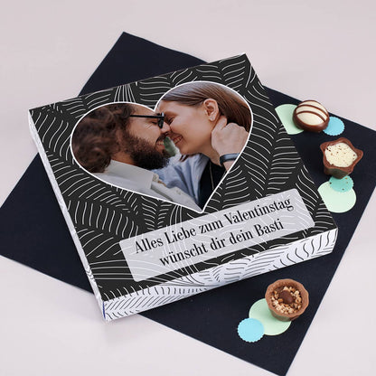 Lindt Schokoladenpralienn mit Herzfoto-Motiv