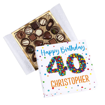 Personalisierte Pralinen zum 40. Geburtstag
