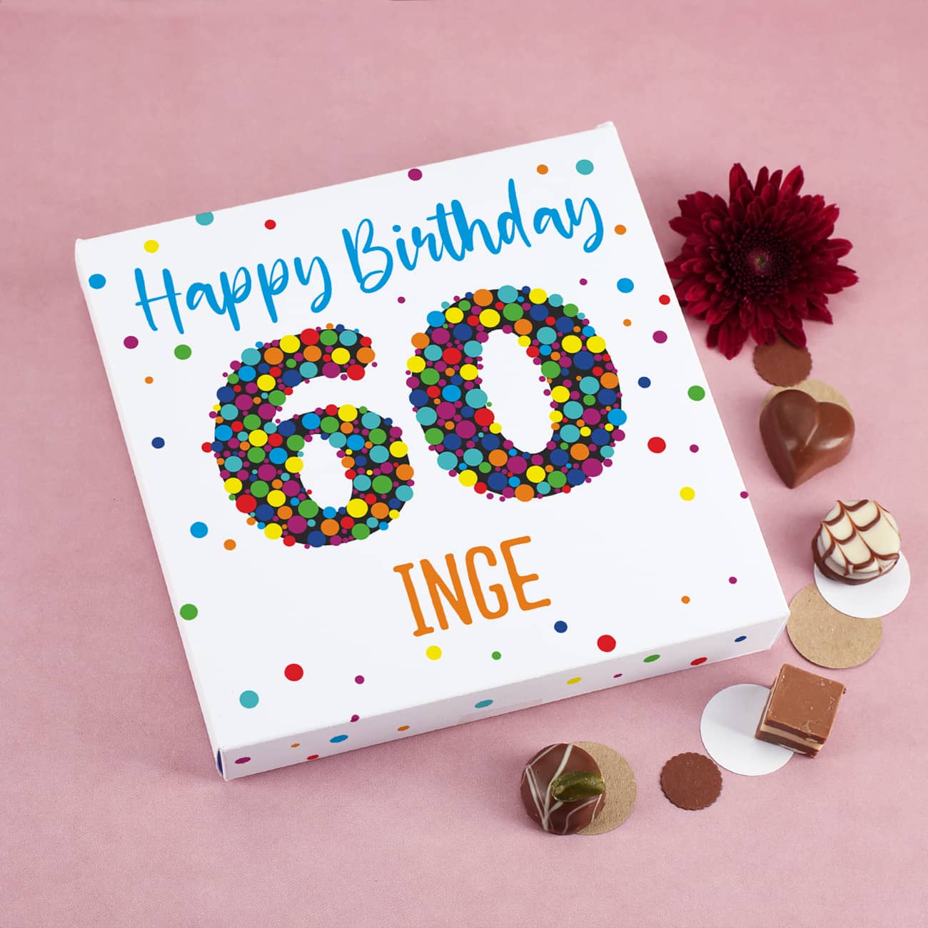 Lindt Pralinen in personalisierter Verpackung zum 60. Geburtstag