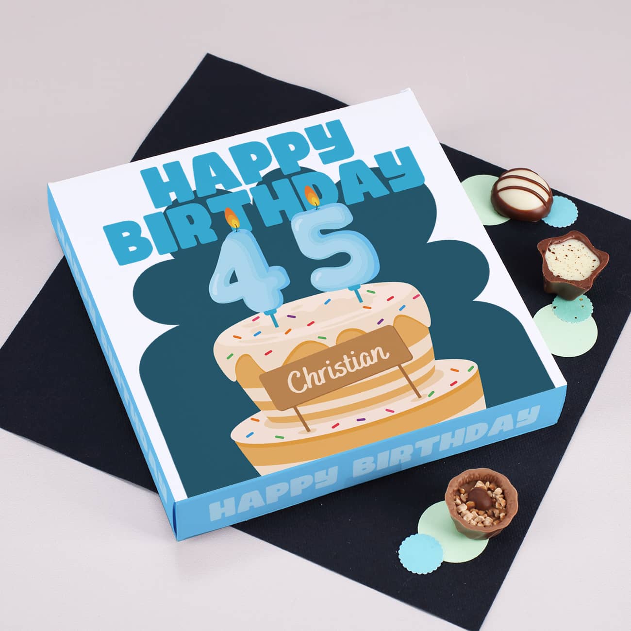 Lindt Pralinen zum Geburtstag personalisiert mit Name & Alter