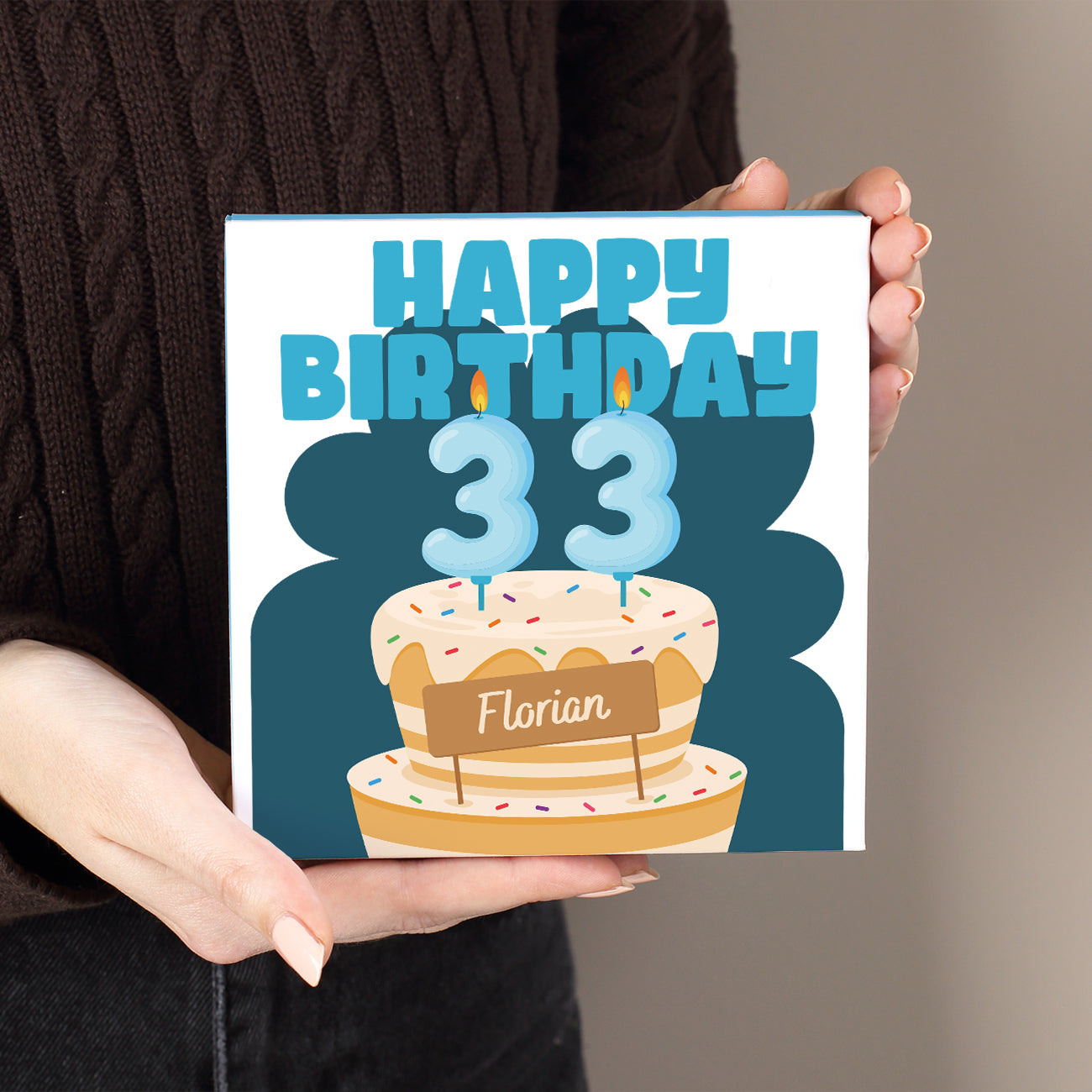 Happy Birthday - mit Name & Alter nach Wunsch