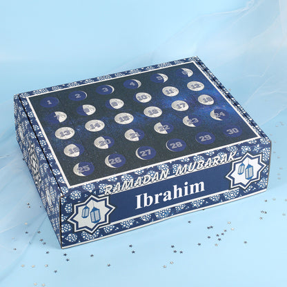 DIY Kalender zum selbst Befüllen als tägliche Überraschung zum Ramadan mit Name Ibrahim