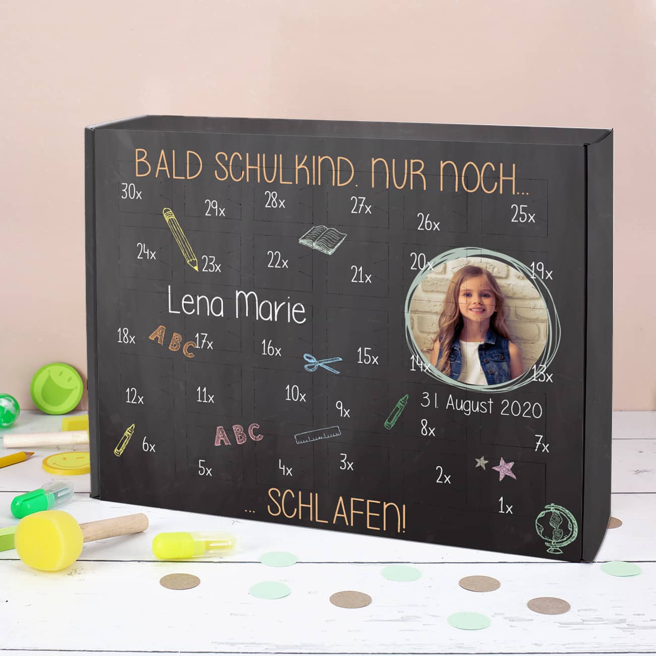 Countdown Kalender zur Einschulung