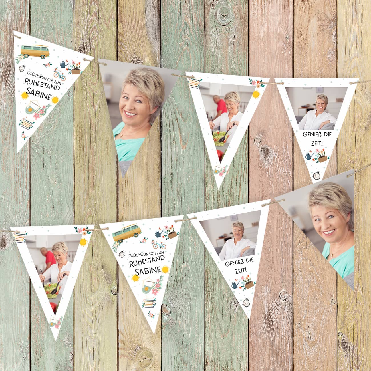 Foto Girlande zum Ruhestand