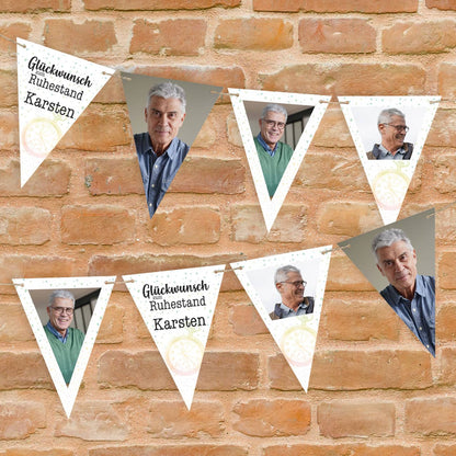 Fotogirlande zum Ruhestand