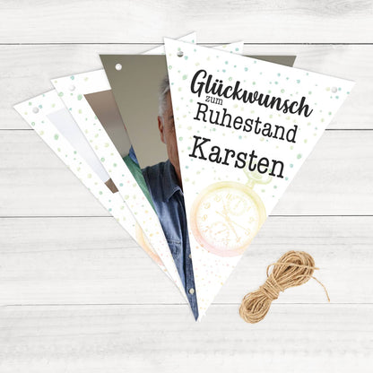 Fotogirlande zum Ruhestand