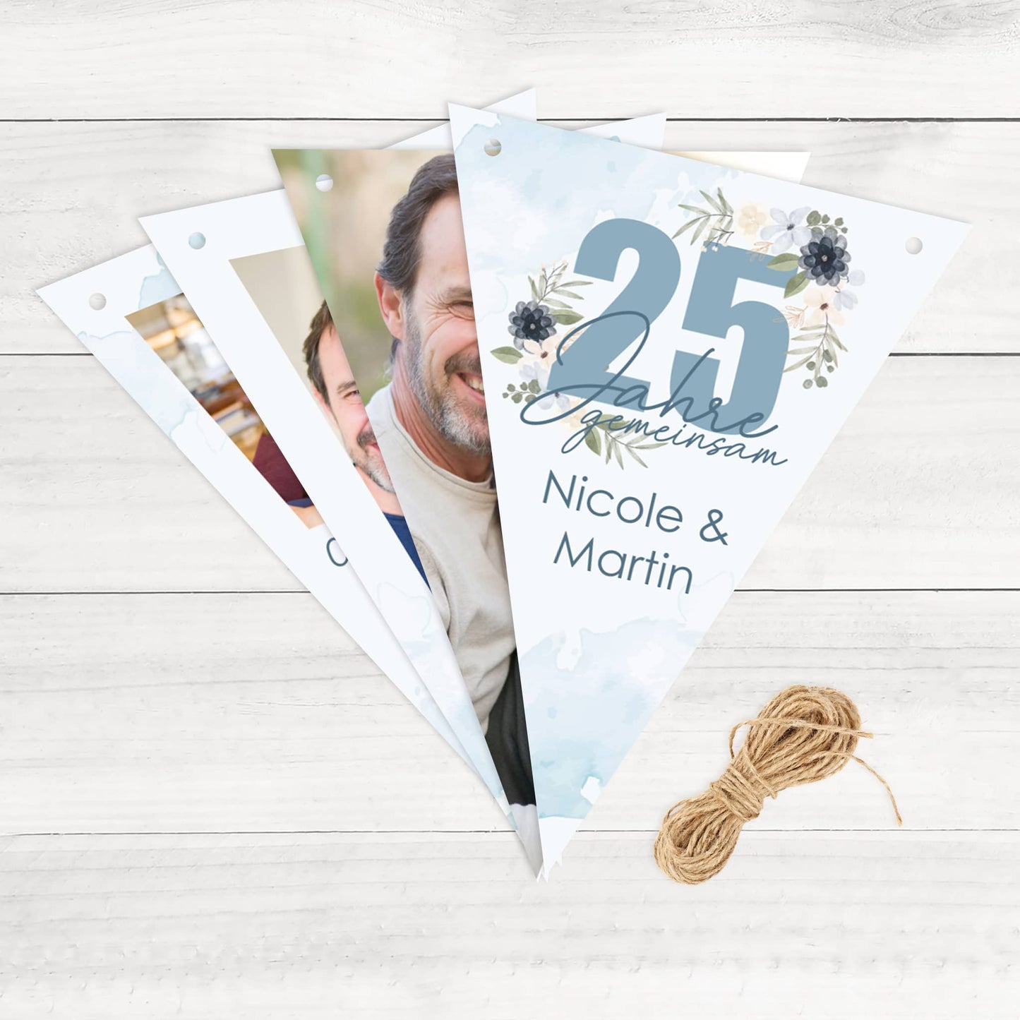 Foto Girlande zur Silberhochzeit