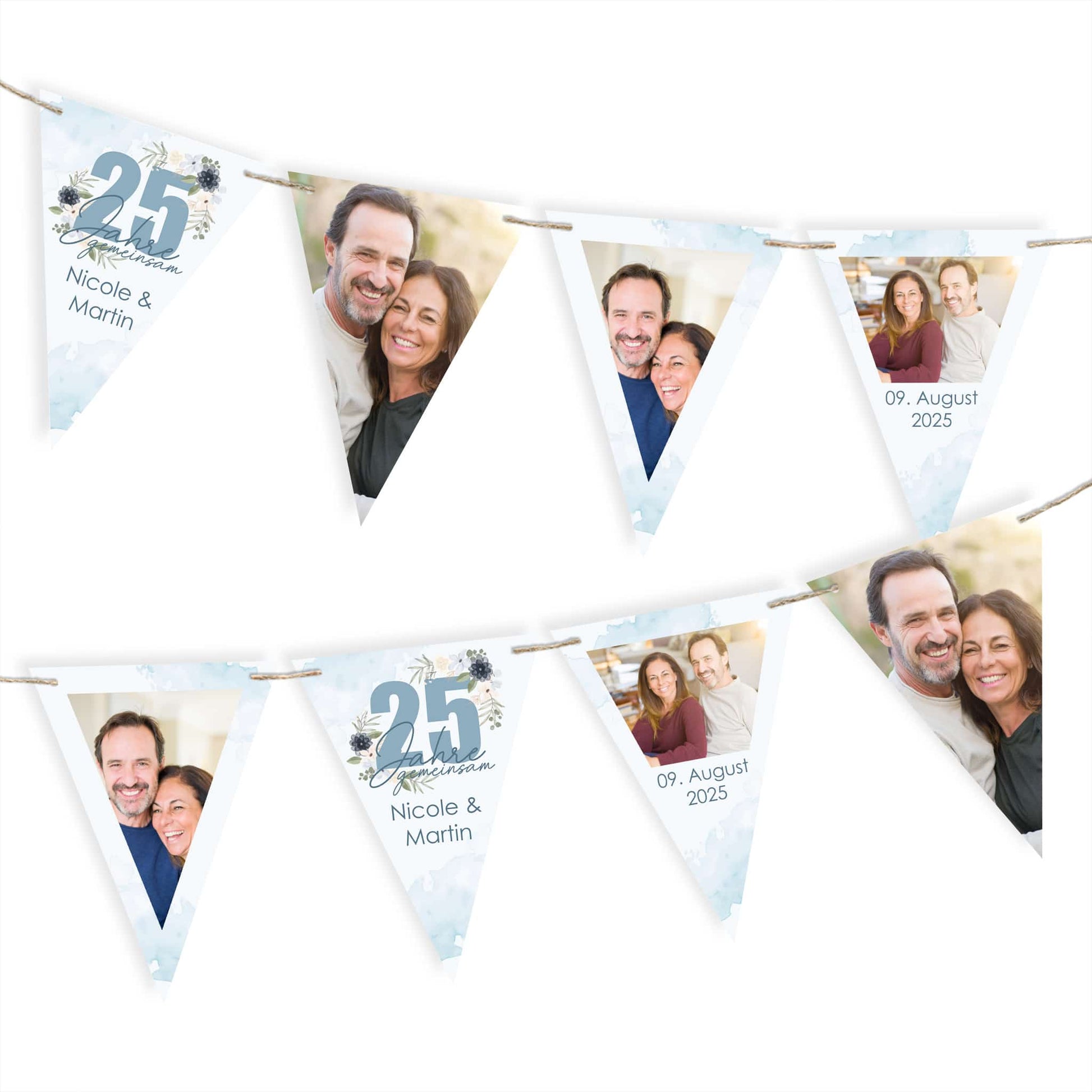 Foto Girlande zur Silberhochzeit