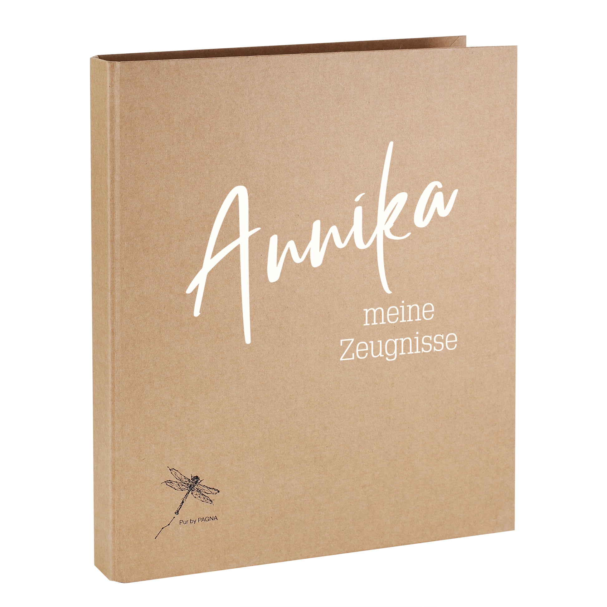 Freigestelltes Bild der Mappe – Vorderseite mit Wunschtext und Name