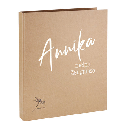 Freigestelltes Bild der Mappe – Vorderseite mit Wunschtext und Name