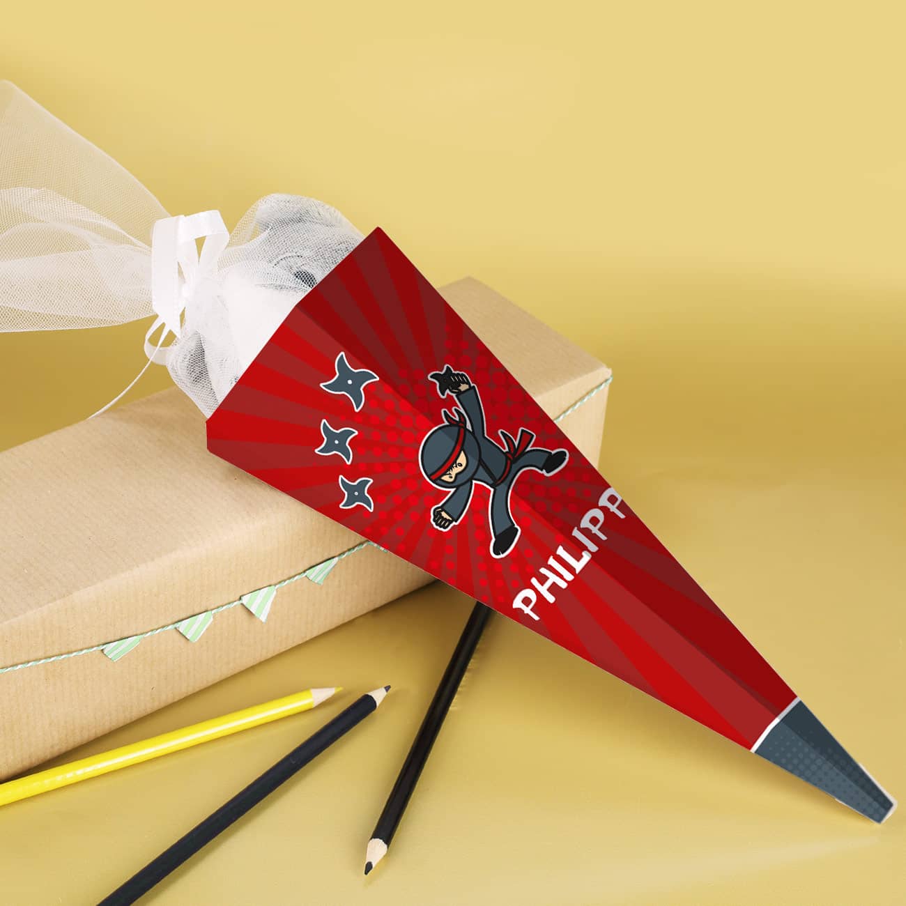 Coole Ninja Schultüte für Geschwister