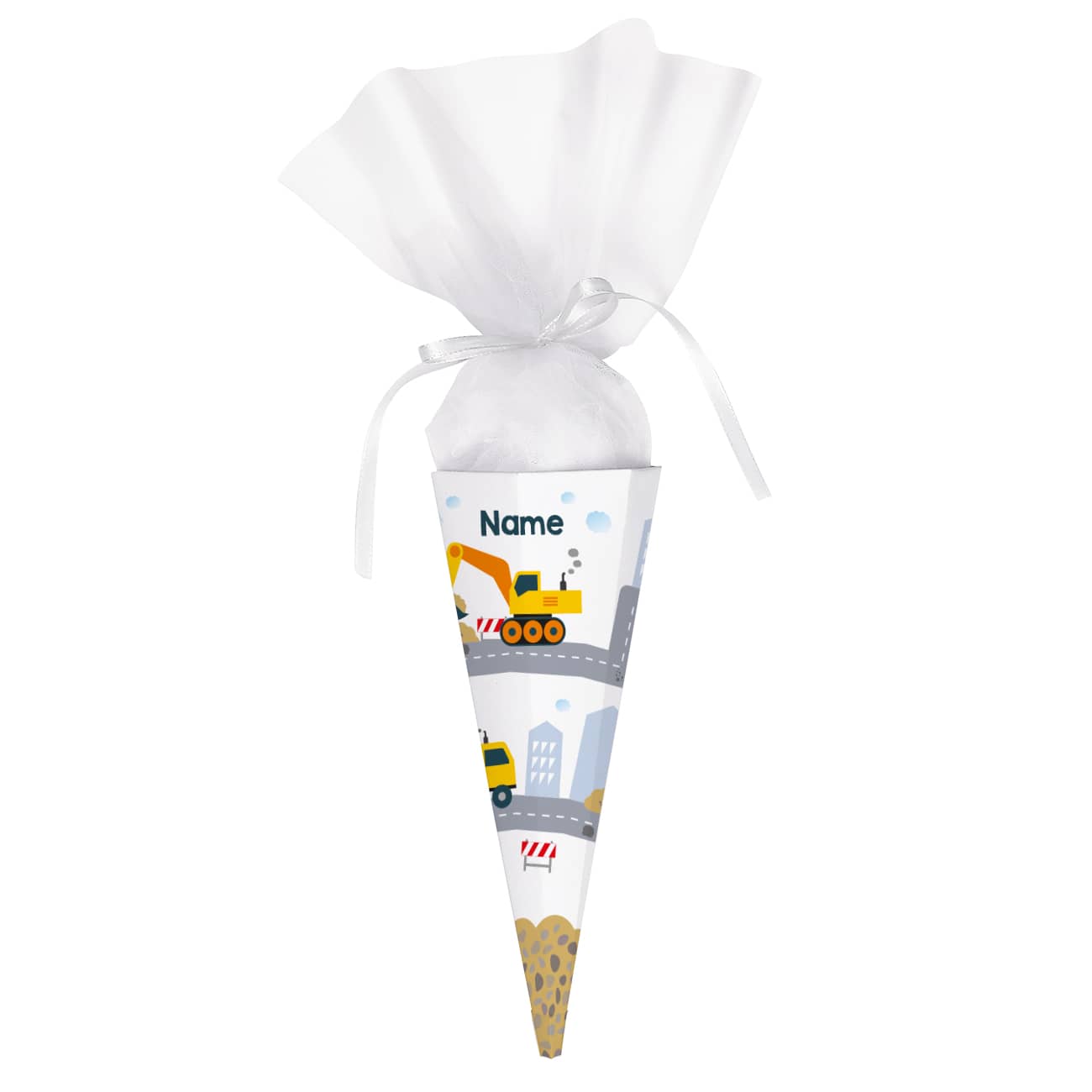 Bedruckte Schultüte für Geschwister mit Wunschname