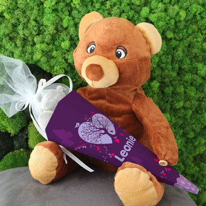 Kleine Schultüte in lila