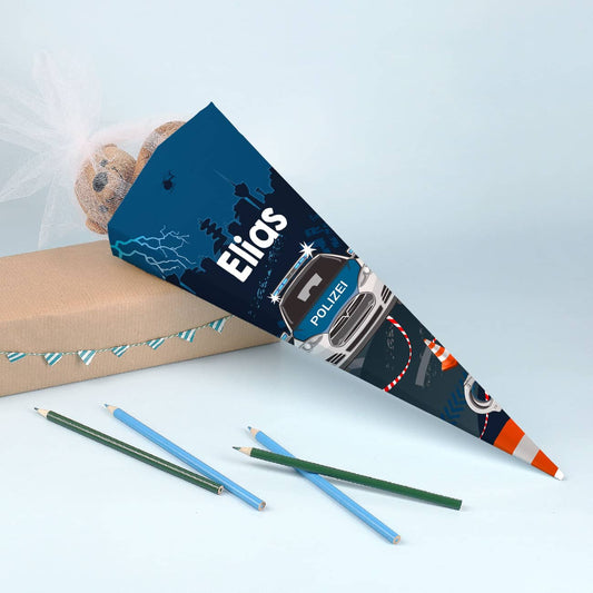 Geschwistertüte für kleine Polizeifans