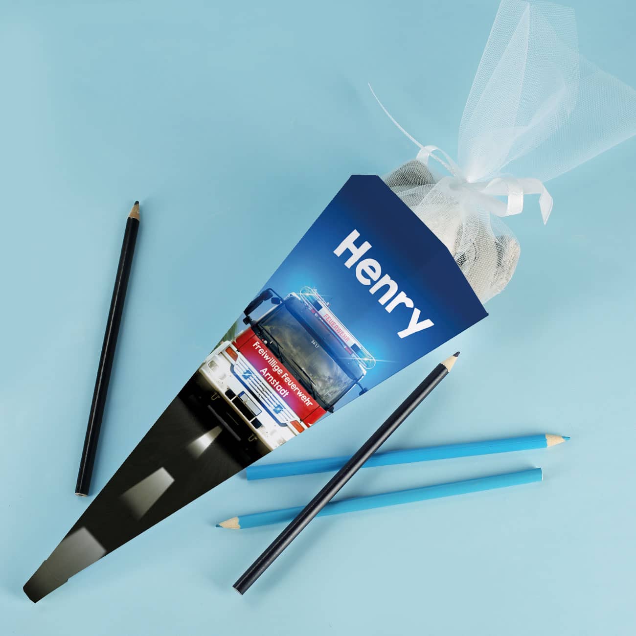 Geschwister Feuerwehr Schultüte