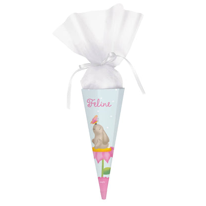 Häschen Geschwistertüte mit Name 