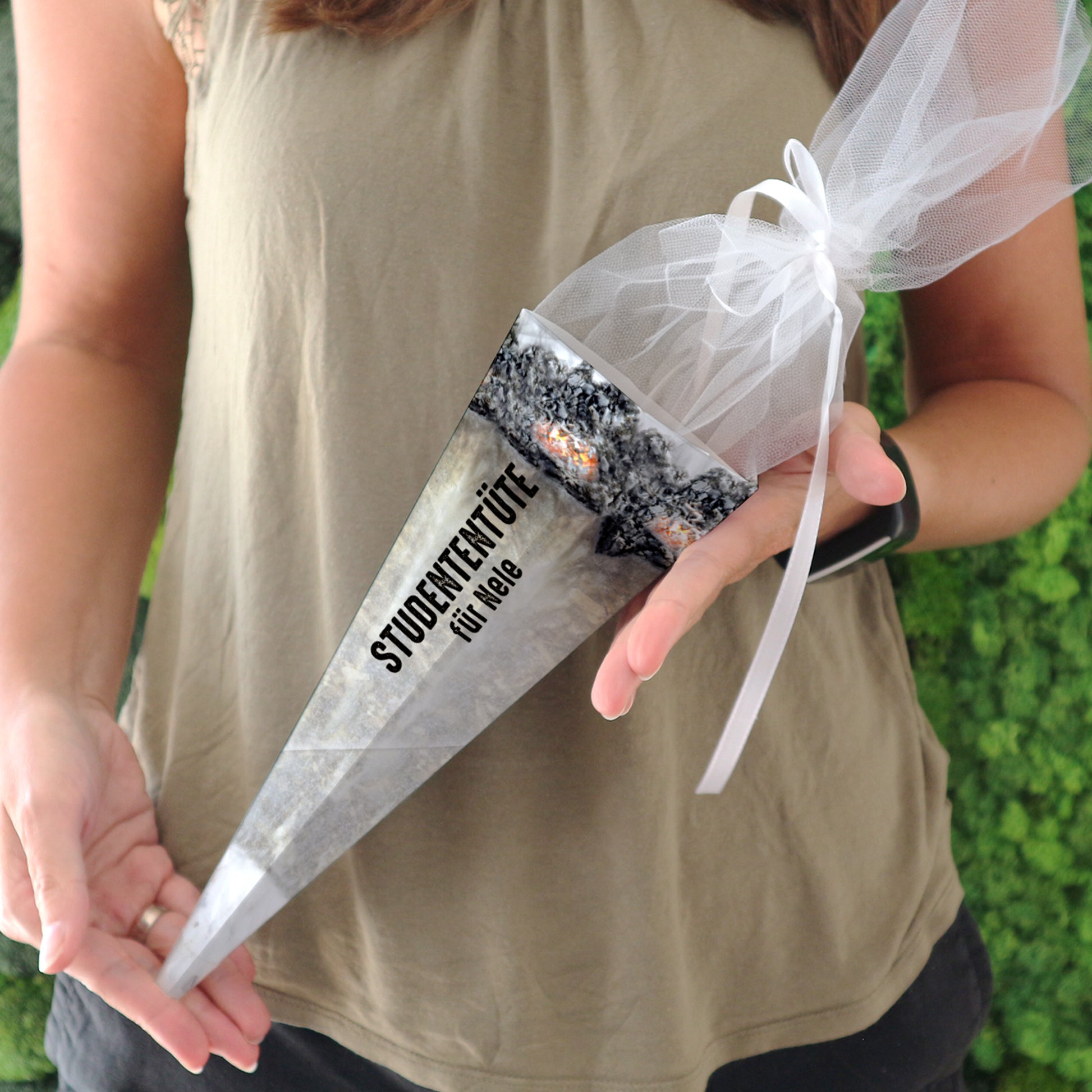 Kleine Studententüte mit Wunschtext