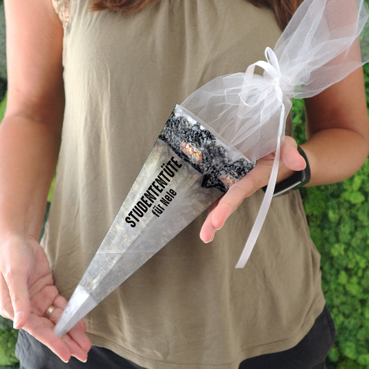 Kleine Studententüte mit Wunschtext