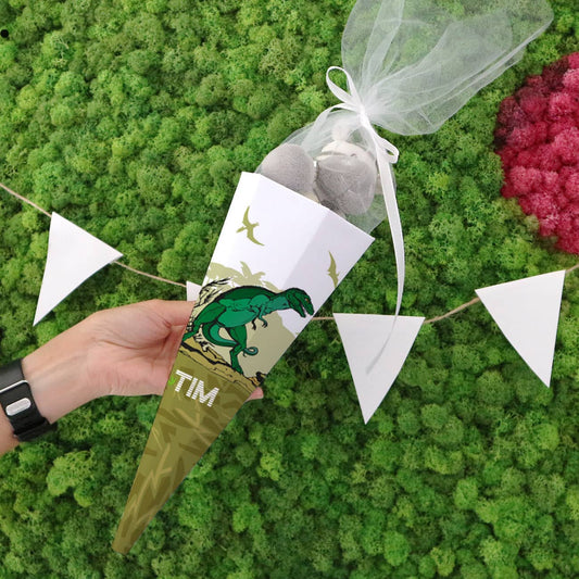 Kleine Dinosaurier Schultüte mit Name