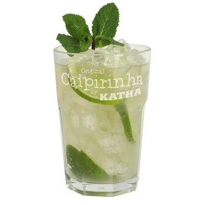 Caipirinha Glas mit Namensgravur