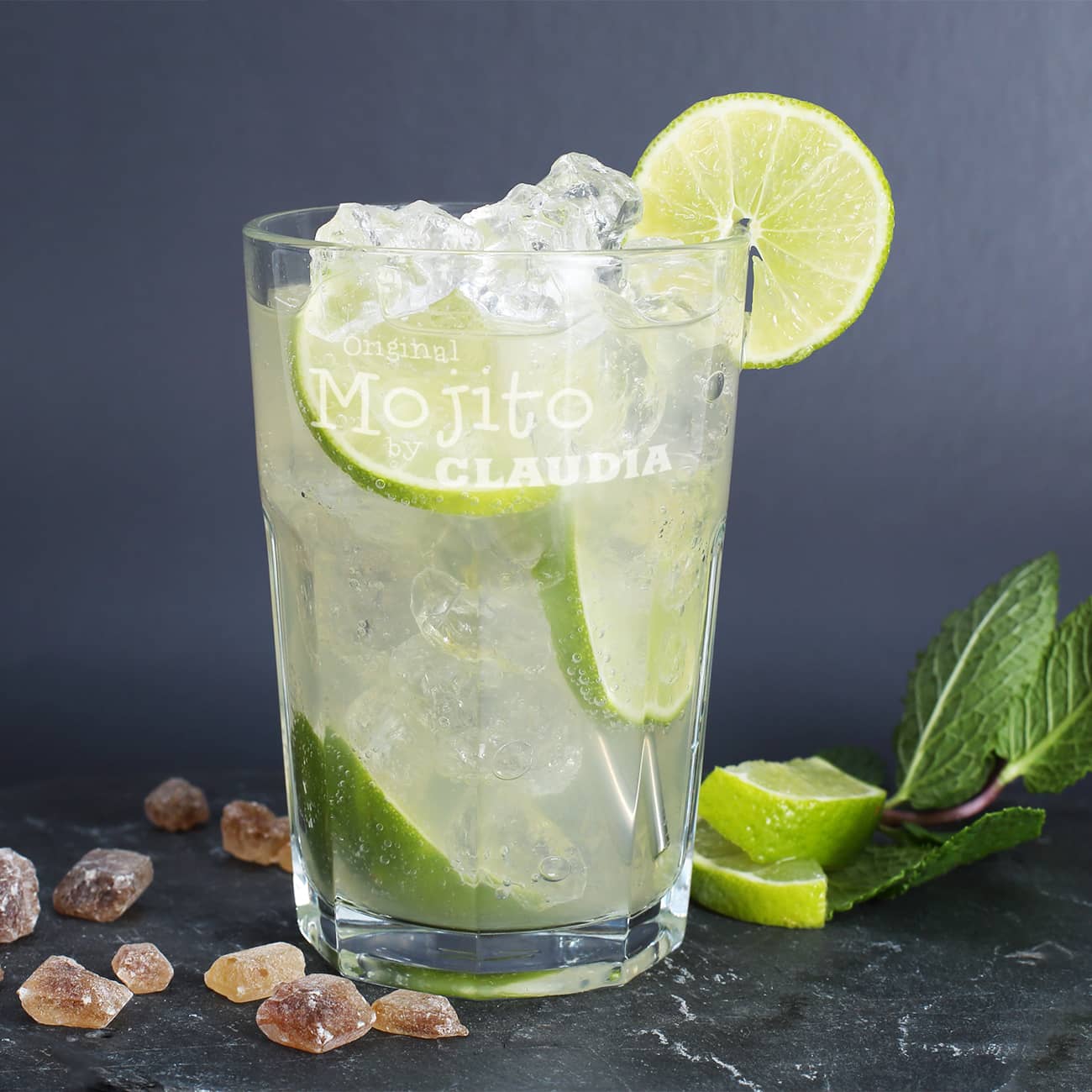 Cocktailglas mit Wunschgravur für Mojito 