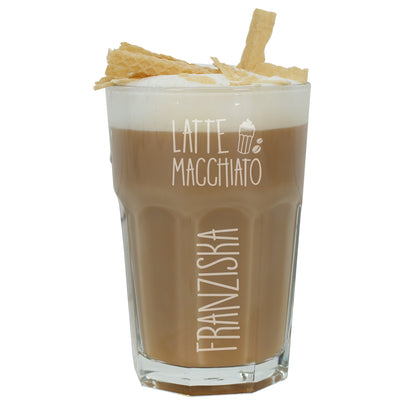 Latte Macchiato Glas mit Namensgravur