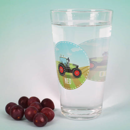 Beidseitig bedrucktes Trinkglas