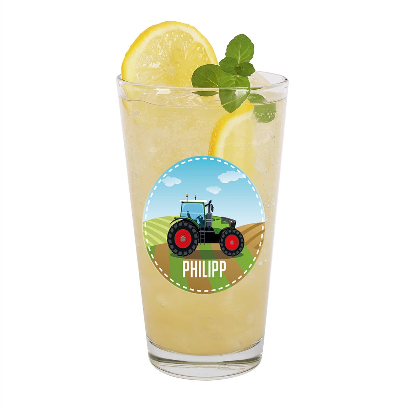 Trinkglas mit Wunschnamen bedruckt