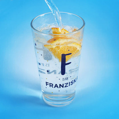 persönlich bedrucktes Trinkglas als tolle Geschenkidee