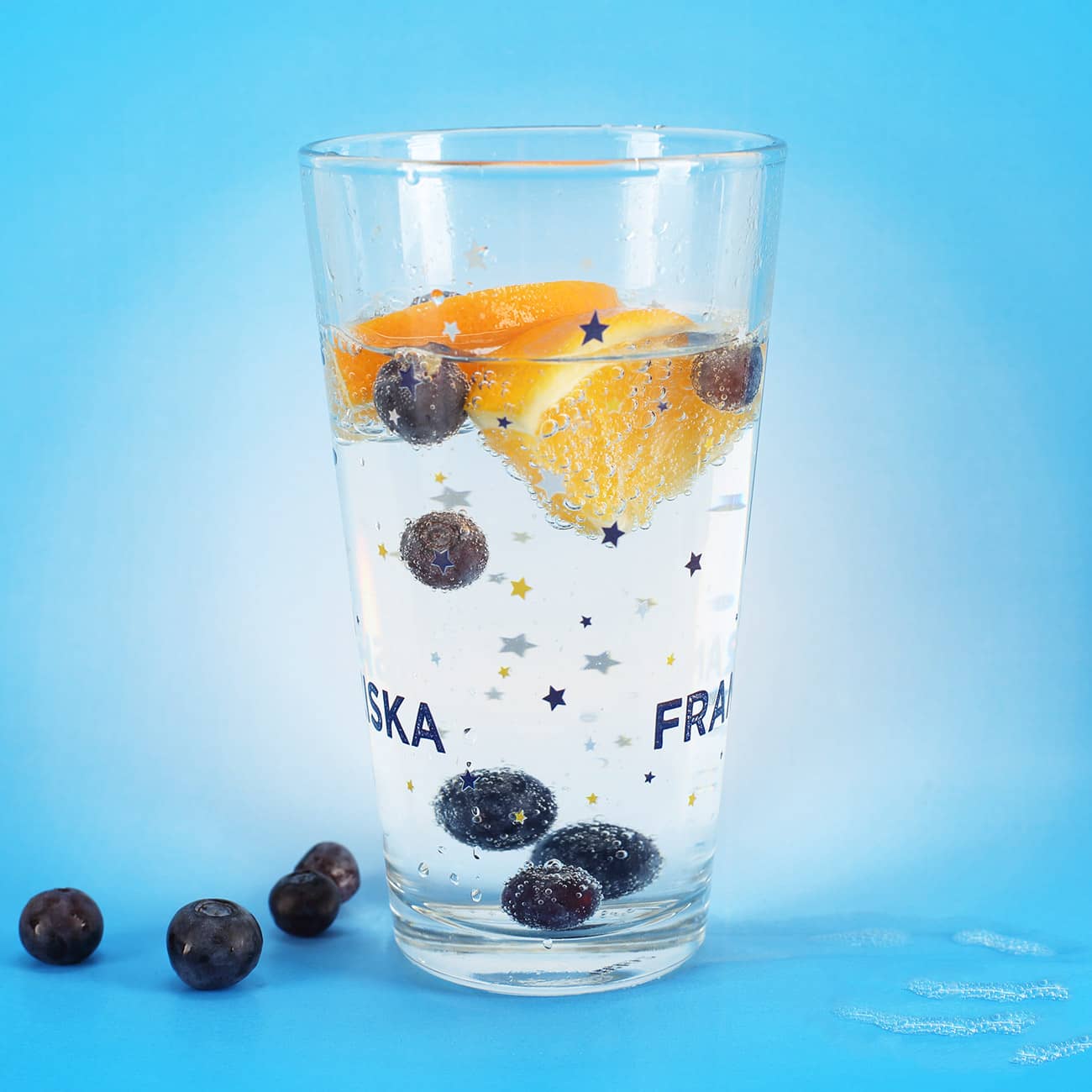 rundum bedrucktes Trinkglas mit modernem 360° Druckverfahren