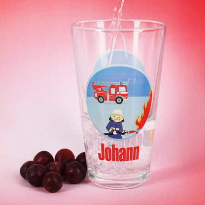 Trinkglas für kleine Feuerwehrmänner