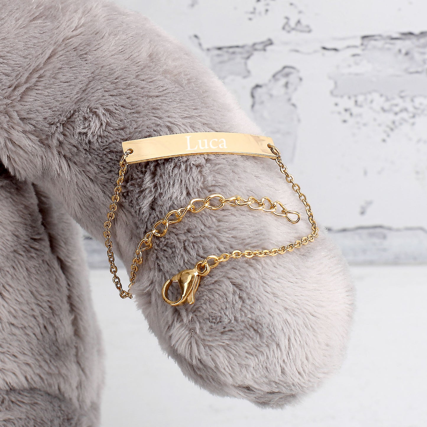 Graviertes Baby-Armband in Gold