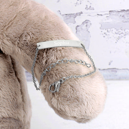 Graviertes Baby-Armband in Silber