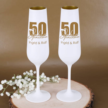 50 Jahre gemeinsam - Gravur mit Namen nach Wunsch
