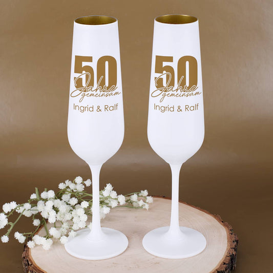 50 Jahre gemeinsam - Gravur mit Namen nach Wunsch