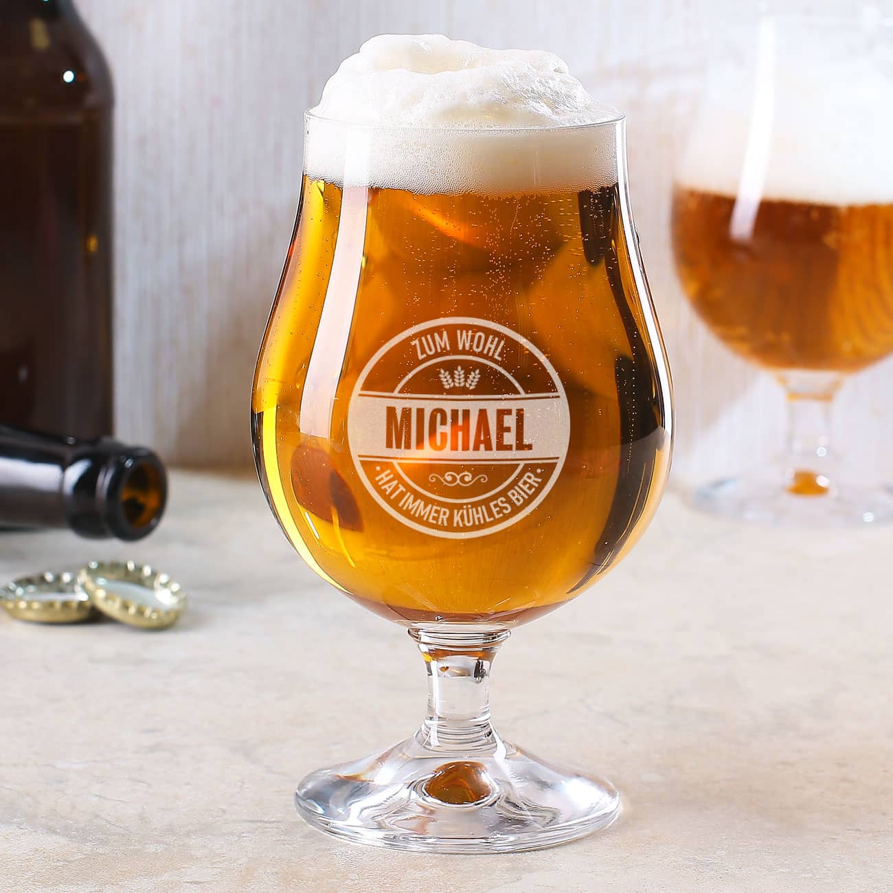 Bierglas mit Namensgravur