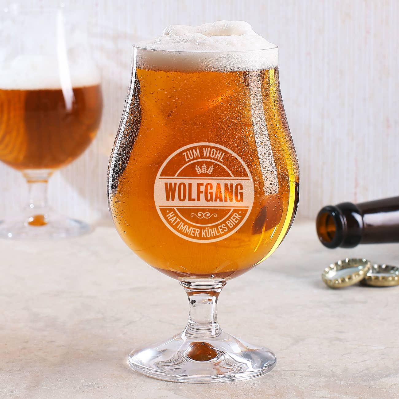 Bierglas mit Namensgravur