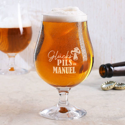 Bauchiges Bierglas Glückspils