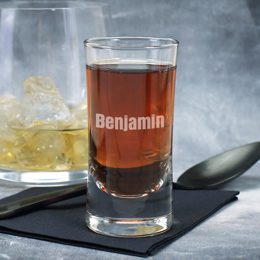 6 Schnapsgläser im Set mit Ihren Wunschnamen graviert