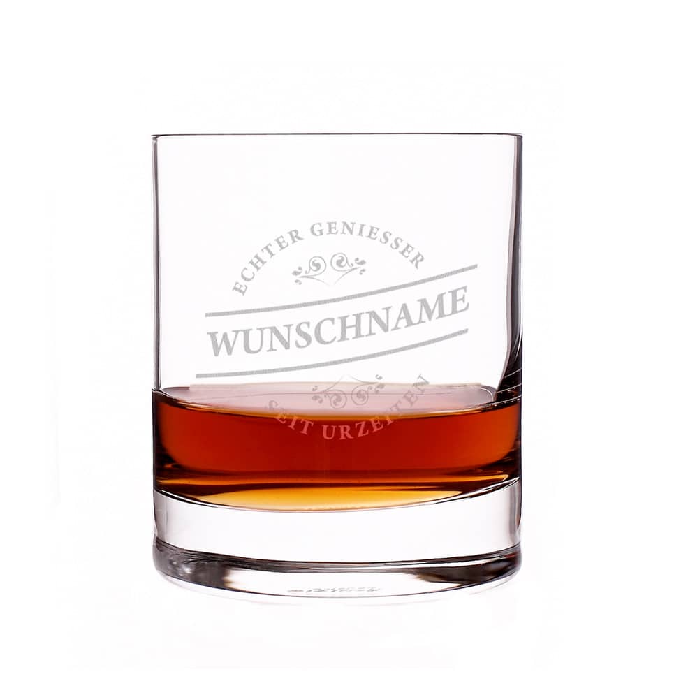 Graviertes Whiskyglas mit Wunschnamen
