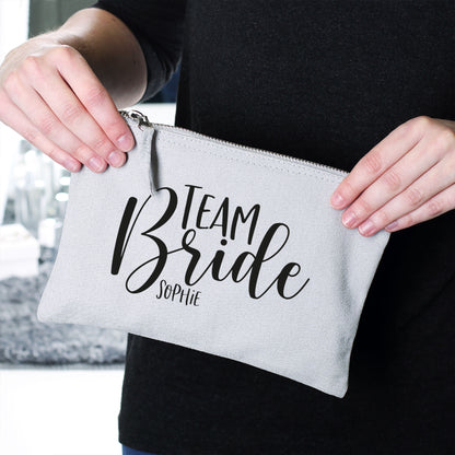 Beautycase mit Namensaufdruck | Team Bride | 5 Farben & Größenauswahl