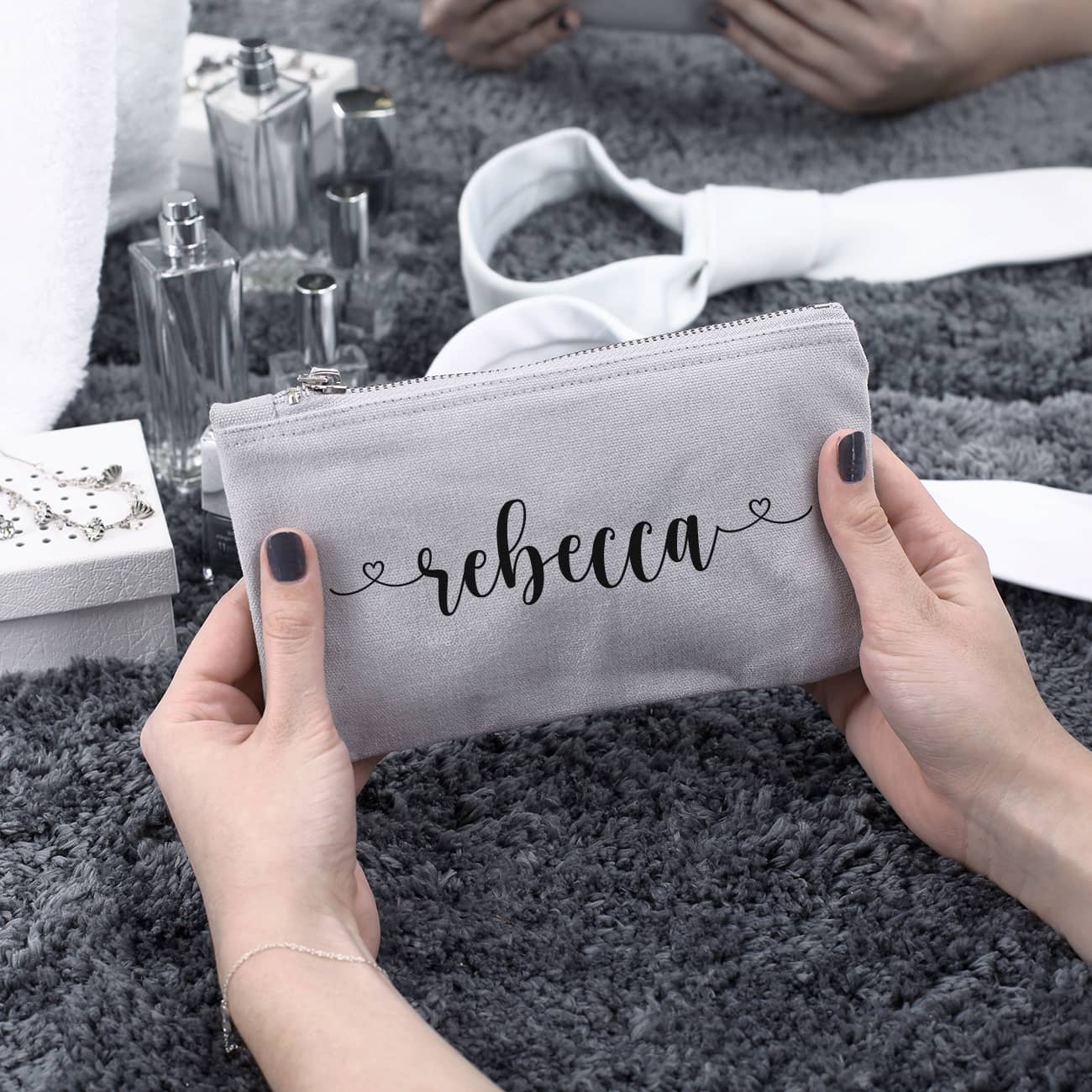 Beautycase in 5 Farben mit Namensaufdruck