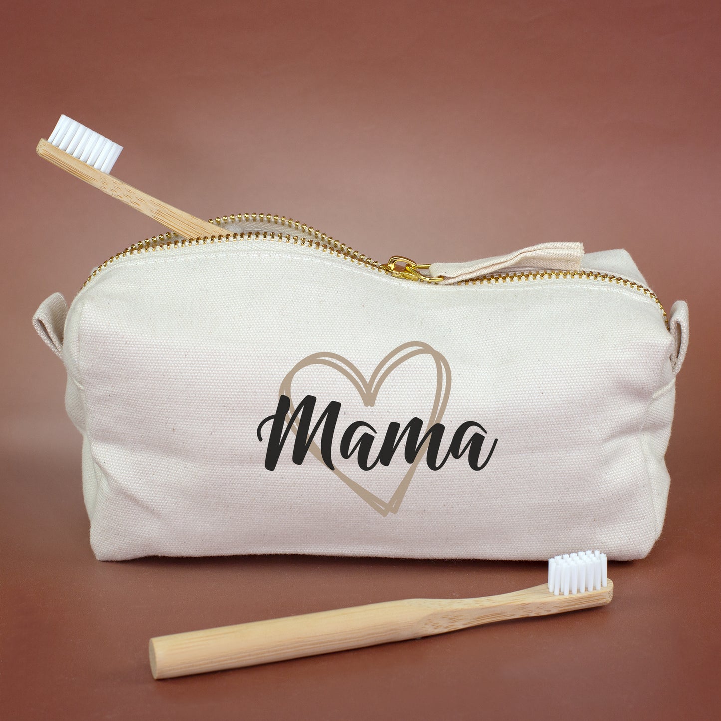 Beautycase & Schlampermäppchen mit Herz und Name personalisiert | Tasche als Geschenk für Frauen