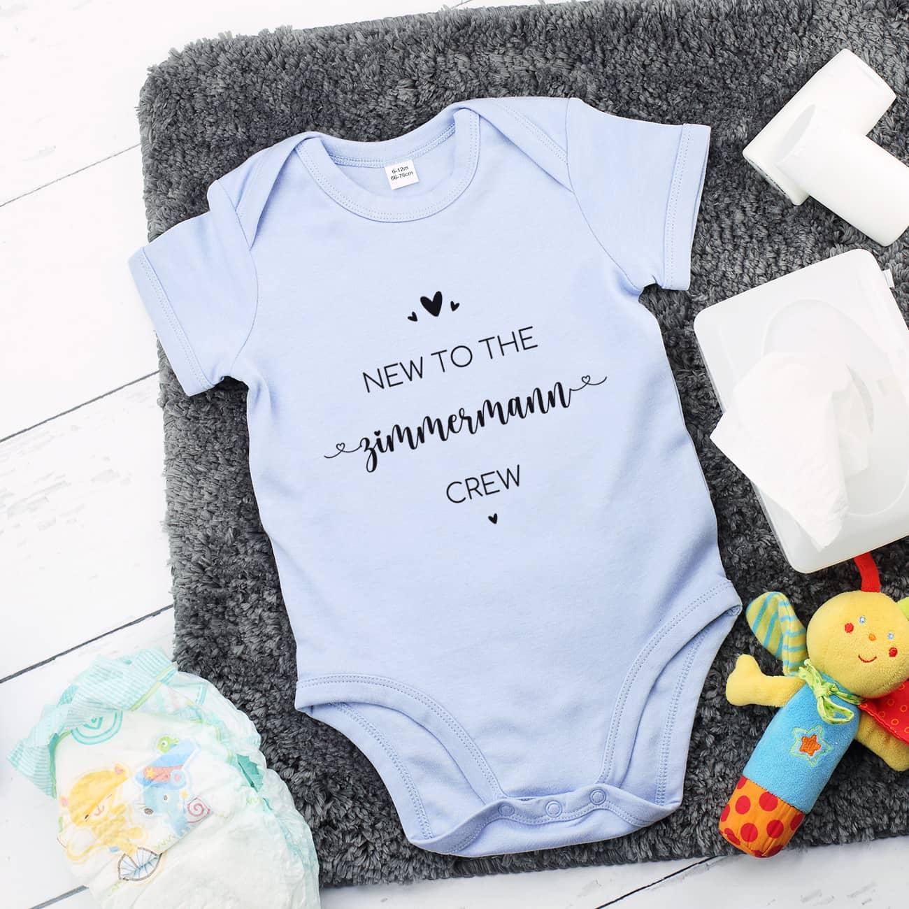 Personalisierter Babybody als Geschenk zur Geburt