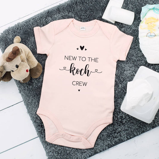 Babybody Rosa mit Personalisierung